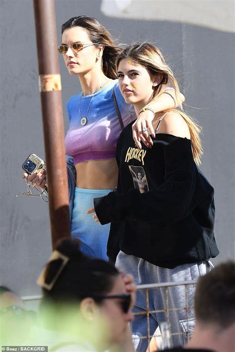 Alessandra Ambrosio Flashes Toned Midriff In A Colorful Coord As She Strolls In Venice Beach
