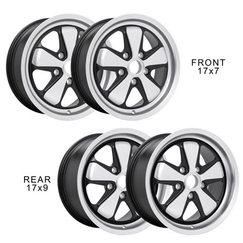 17x7 17x9 Silver Set Of 4 New Fuchs Wheels For Porsche 911 944 964