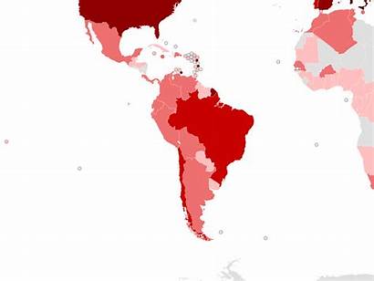 America Covid South Latin Map Coronavirus Oil