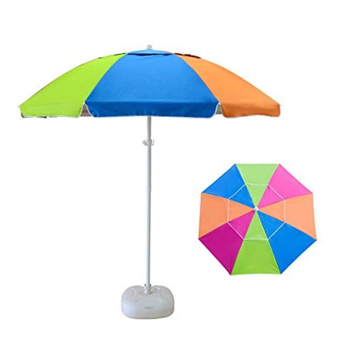 Caymus 7 Ft Rainbow Color Camping Beach Patio Umbrella With Carry Bag 8