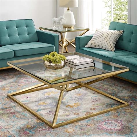Point 255 Brushed Gold Metal Stainless Steel Side Table Gold