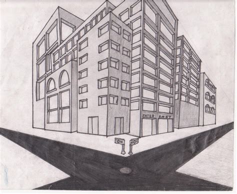 Building Drawing Pencil Sketch Colorful Realistic Art Images