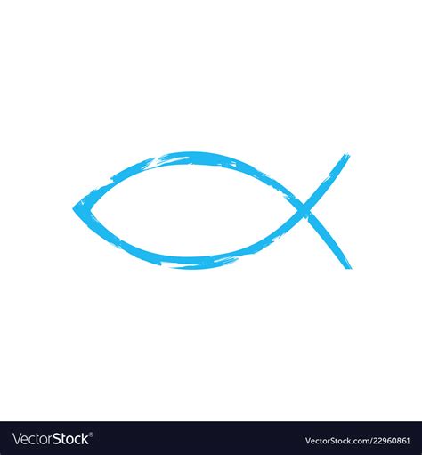Christian Fish Symbol Royalty Free Vector Image