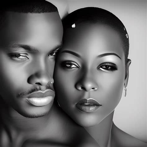african american couple black love king queen sparkle eyes ai fantasy image hyper realistic