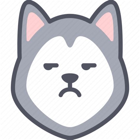 Annoying Dog Emoticon Siberian Husky Emoji Emotion Expression