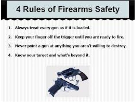 This is the primary rule of gun safety. 4 Fundamental Rules of Firearm Safety - Hellertown, PA Patch