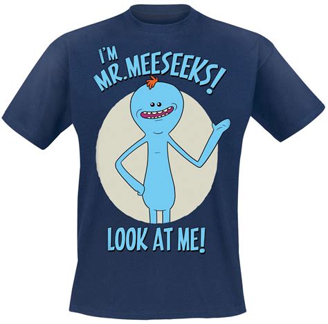Mr Meeseeks Rick And Morty T Shirt Manches Courtes Emp
