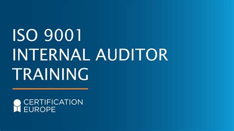 Iso 9001 Internal Auditor Training Certification Europe