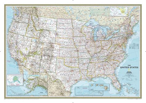 Buy National Geographic United States Classic Wall Map 435 X 305