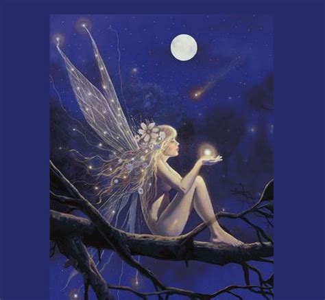 Fairy Sitting On A Tree Branch And Holding A Light Orb Fairy Magic Fairy