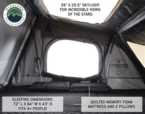 overland vehicle systems bushveld 4 person hard shell roof top tent 18089901 ebay