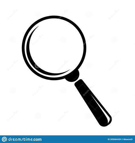 Magnifying Glass Vector Illustration Flat Magnifying Glass For Concept