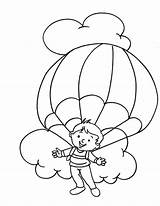 Parachute Coloring Parachuting Skydiving Enjoying Getcolorings Printable Popular 792px 65kb sketch template