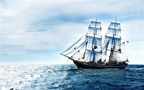 Nature Sea Old Ship Vehicle Sailing Ship Wallpapers Hd