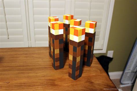 Diy Minecraft Torch Tutorial Handmade With Ashley