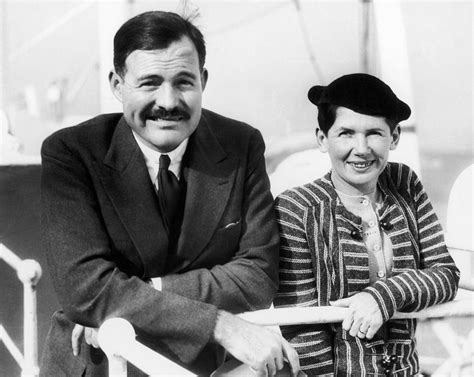 Ernest Hemingway N1899 1961 American Writer With His Second Wife