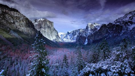 1920x1080 Snow Forests Yosemite Scenery 4k Laptop Full Hd