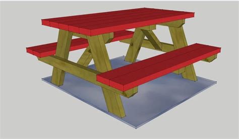 Picnic Table Sketch Up Free Woodworking