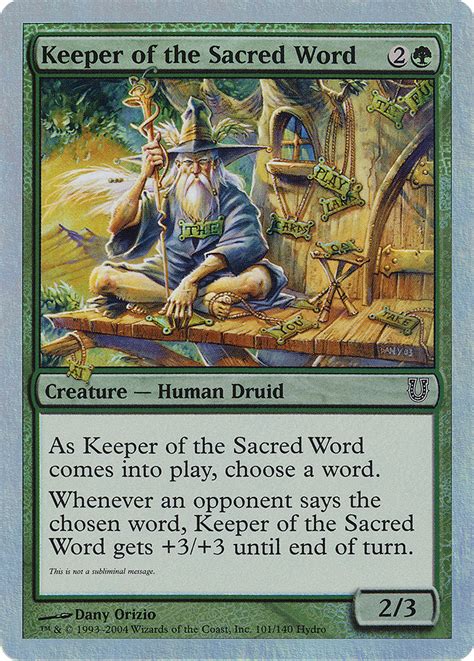 keeper of the sacred word · unhinged unh 101★ · scryfall magic the gathering search