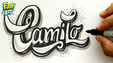 Cómo Dibujar El Nombre Camilo En Relieve 】 Paso A Paso Muy Fácil 2024