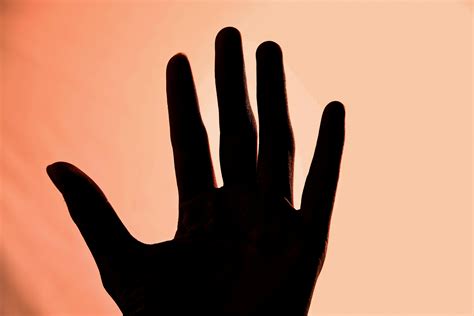 Silhouette Of Left Human Hand · Free Stock Photo