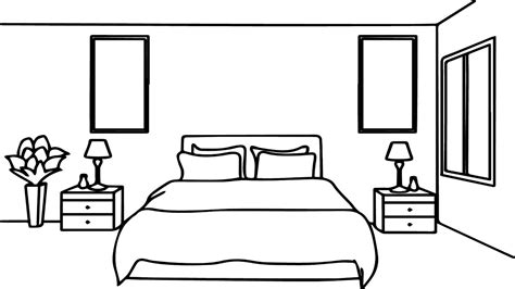 How To Draw A Bedroom Step By Step Drawing Tutorial How To Draw A