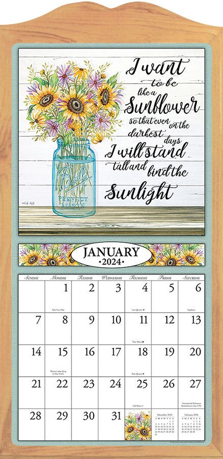 Life Is Brighter 2024 Item 39746 12x24 Refill Sheet Calendar Bo