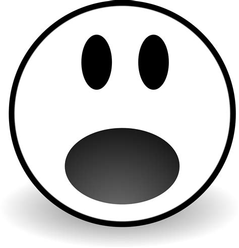 Download Scared Face Clipart Afraid Face Black And White Clipart Png