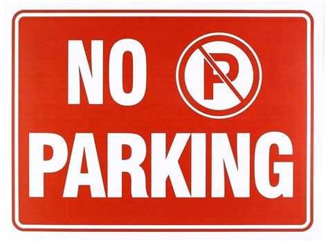 No Parking Sign 9 X 12 Inch 4 Pack Jmk Parking Signs News Online