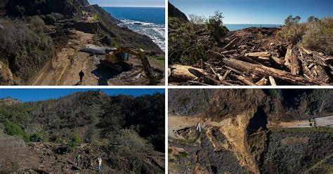 Visual Essay See Photos Of The Highway 1 Collapse At Big Sur