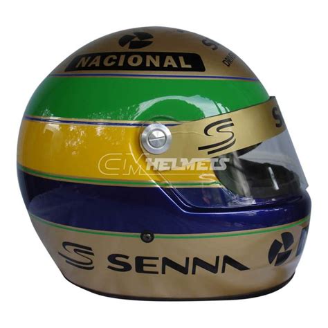 Ayrton Senna 1994 Golden Edition Commemorative F1 Helmet Full Size Cm Helmets