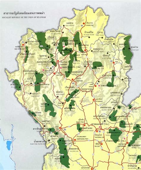 Wildlife Thailand Map Of Northern Thailand National Parks Forum