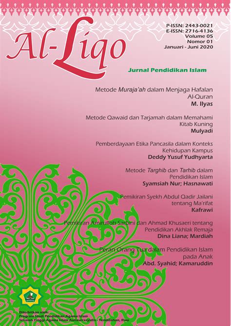 Sorry, we are unable to provide the full text but you may find it at the following location(s): Metode Targhib dan Tarhib dalam Pendidikan Islam | Al-Liqo ...