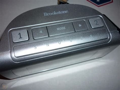Brookstone Snooze Dual Alarm Digital Clock Model No 4511 Silver