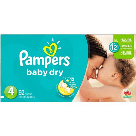 Pampers Baby Dry Super Pack Diapers Size 4 22 37 Lb 92 Ct Diapers