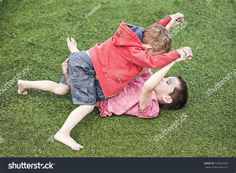 Two Boys Fighting Children On Sports Stock Photo 628923056 Shutterstock