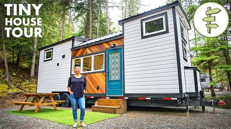 Womans Modern Tiny House Is Super Spacious And Functional Youtube