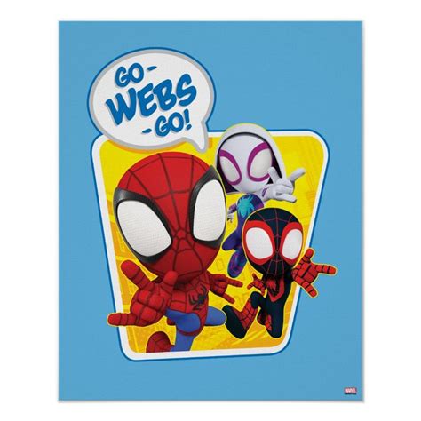 Spidey Team Go Webs Go Poster Zazzle Teams Superhero Birthday
