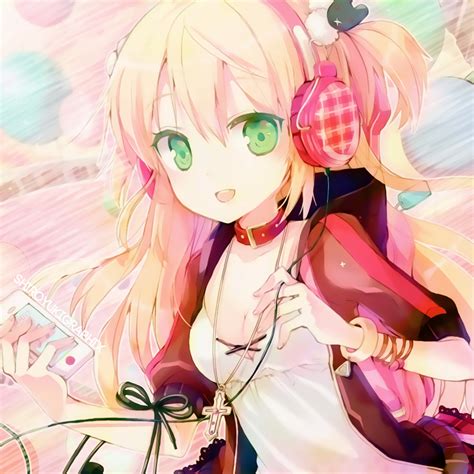 Cute Anime Girl W Headphones Icon By Otakuforevz On