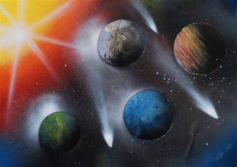 I have seen this guy in action and he creates the beautiful pictures in about 5 minutes! Imagination Painting: Spray Painting