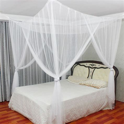 Crown canopy beds and royal inspiration. White 4 Corner Post Bed Canopy Mosquito Net Full Queen ...