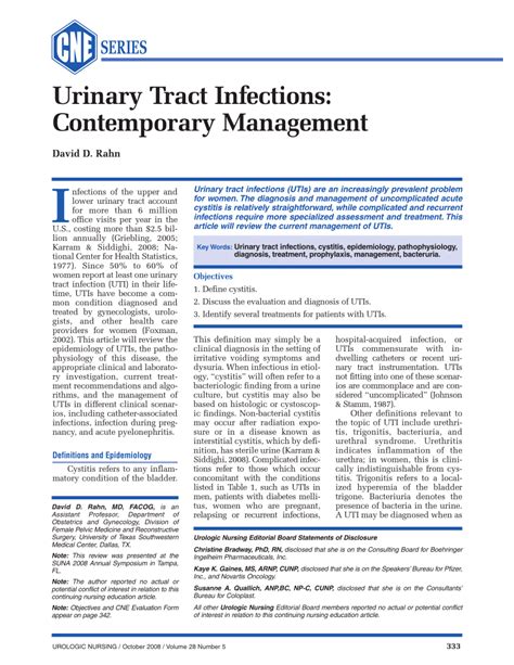 Pdf Urinary Tract Infections Contemporary Management