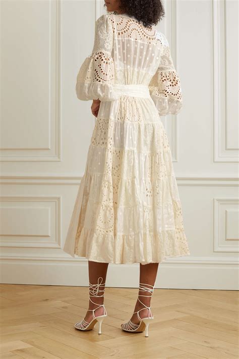 Zimmermann Net Sustain Tiered Embroidered Cotton Voile Broderie