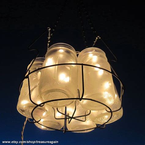 Frosted Mason Jar Chandelier Lighting 6 Antique Ball Pint