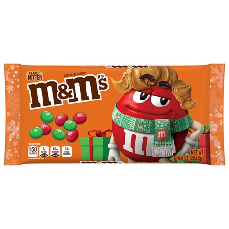 Save On Mandms Christmas Red And Green Peanut Butter Chocolate Candies