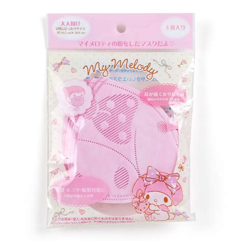 Japan Sanrio Hello Kitty My Melody Face Mask Face 1pack 5pcs Newbie Village