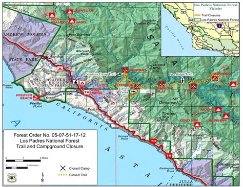 Big Sur Interactive Highway Maps With Slide Names And Mile Markers
