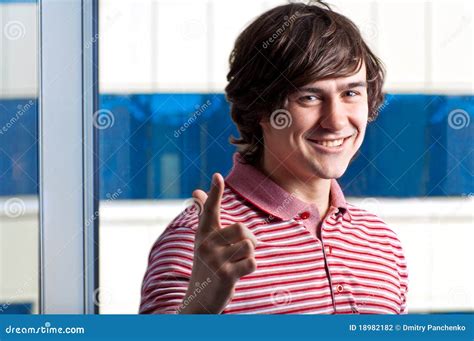 Young Guy Gesturing With A You Sign Stock Photo Image Of Caucasian