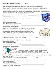 The theory of natural selection was first founded by charles darwin. Darwin's Natural Selection Worksheet - Darwins Natural ...