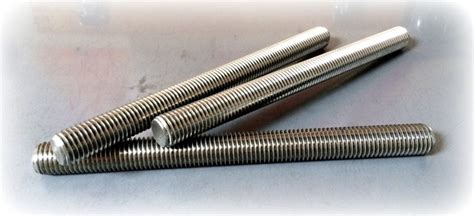 316 Stainless Steel Threaded Studs 34 X 9 Chamfered On Both Sides